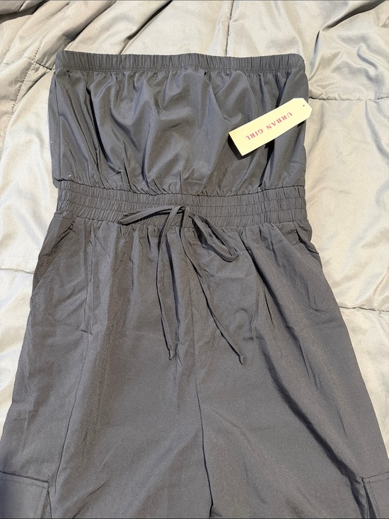 Urban girl Pants - Forever 21 Black Strapless Cargo Jumpsuit